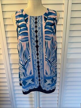Lilly Pulitzer Iona Pink Tropic Heat Wave Top